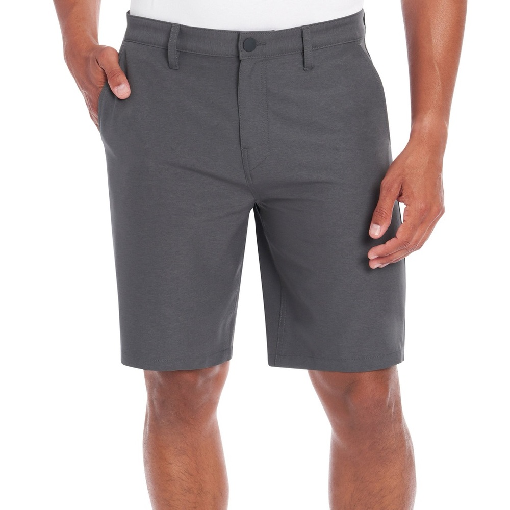 Hurley Men's Charcoal Flat-Front Performance Shorts